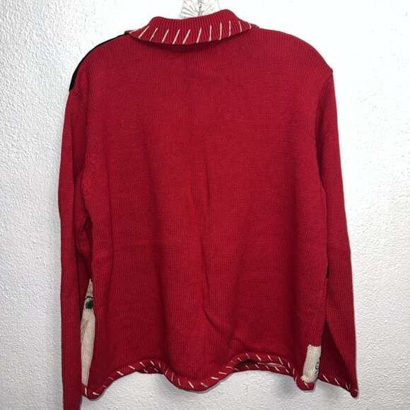 VINTAGE Women's Heirloom Collectibles Christmas Collection 2004 Zip Up Sweater - Picture 13 of 16
